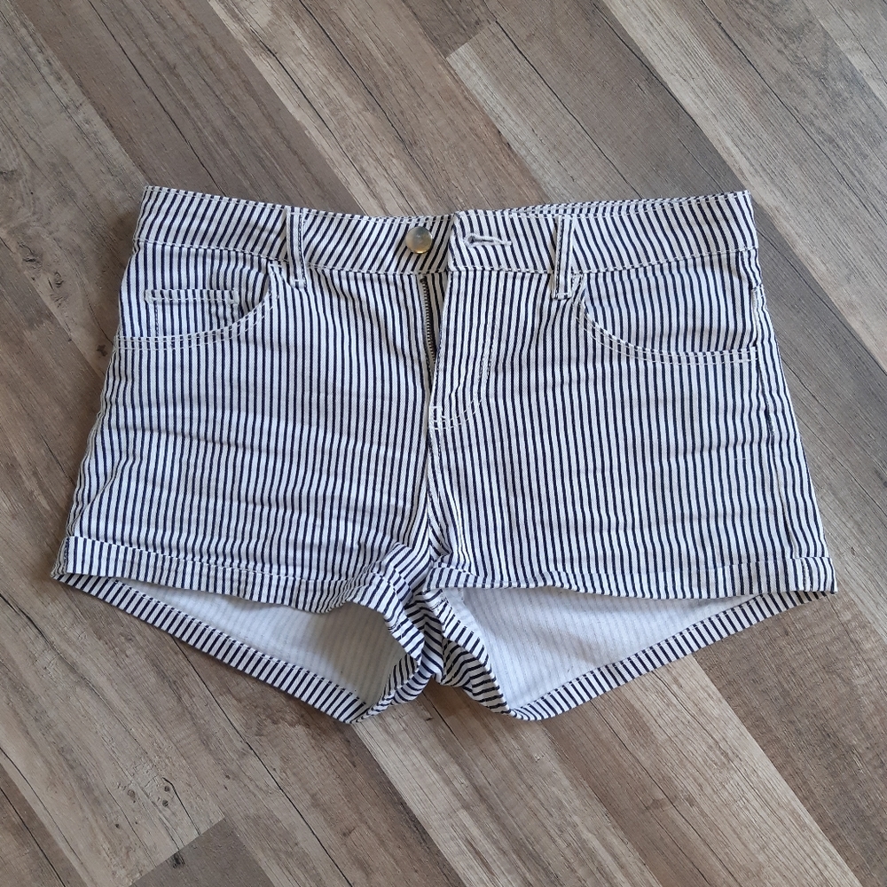 GUC H&M Pinstripe Shorts